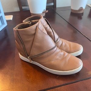 Camel Wedge Boots